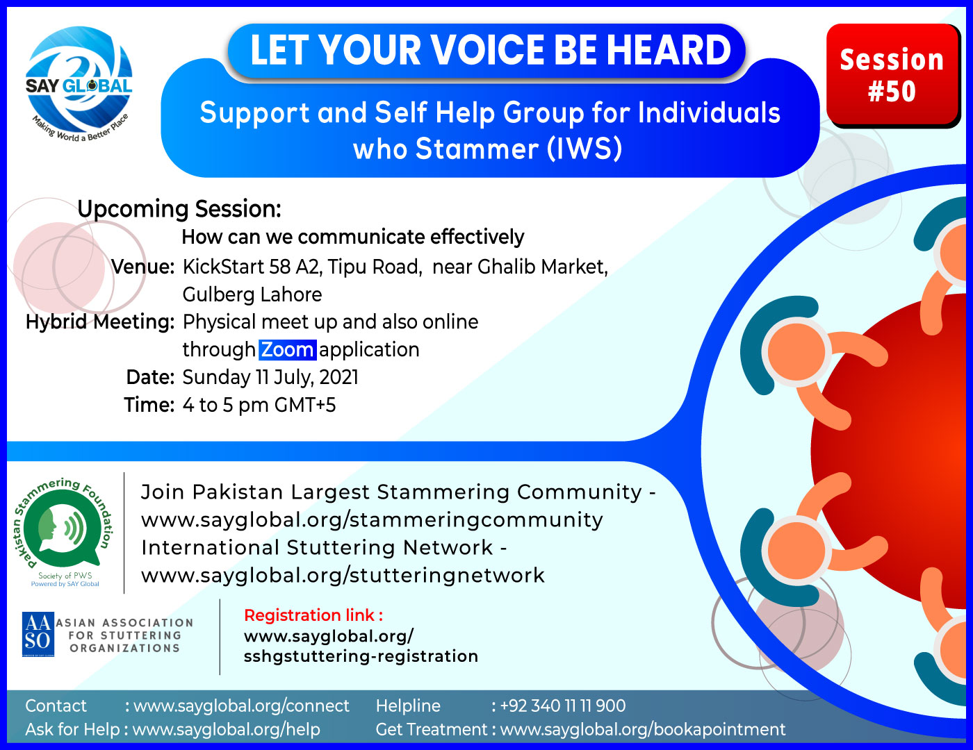 Let your voice be heard – Support and Self Help Group Session# 49